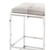 Jamie Young Shelby Hide Stool - Grey