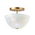 Jamie Young Vapor Glass Bowl Semi - Flush Mount - White