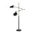 Bruno Adjustable Double Arm Floor Lamp - Lead Bronze