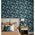 NextWall Vintage Floral - Teal