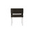 Phillips Collection Raffia Dining Chair - Black - Stainless Steel Legs