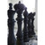 Phillips Collection Bishop Chess Sculpture - Cast Stone Black