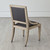 Global Views Seine Side Dining Chair - Grey w - Black Leather (Closeout)