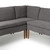 Four Hands Aurelia Dining Banquette U Shape - 131" - Broadway Denim