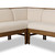 Four Hands Priscilla Dining Banquette L Shape - 113" - L Shape