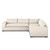 Four Hands Grant 3 Piece Sectional With Arms - 114" - Ashby Oatmeal