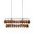 Four Hands Adeline Rectangular Chandelier - Amber Glass