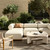 Four Hands Lenox Outdoor 3Pc Sectional w/Ottoman - Washed Brown