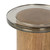 Four Hands Shira Small End Table - Light Brown Oak - Clear Cast Glass
