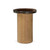 Four Hands Shira Small End Table - Light Brown Oak - Smoked Brown Cast Glass