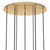 Four Hands Cluster 7 Mix Chandelier - Burnished Brass 1