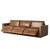 Four Hands Kosa Power Recliner 3PC Sectional - Sonoma Chestnut