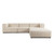 Four Hands Lawndale 3PC RAF Sectional w/ Ottoman - Fayette Cloud