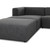 Four Hands Lawndale 3PC LAF Sectional w/ Ottoman - Saxon Charcoal