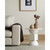 Four Hands Neda End Table - Polished White Marble