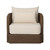 Four Hands Corrigan Outdoor Swivel Chair - Dark Textured Woven