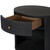 Four Hands Amelia Oval One Drawer Nightstand - Black Linen