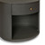 Four Hands Amelia Oval One Drawer Nightstand - Dark Green Lacquered Linen