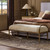 Amber Lewis x Four Hands Demi Accent Bench 60" - Beige Shearling