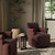 Amber Lewis x Four Hands Camellia Swivel Chair - Laughlin Plum