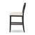 Amber Lewis x Four Hands Tova Stool - Bergamo Parchment - Counter - Distressed Black Oak