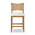 Amber Lewis x Four Hands Tova Stool - Bergamo Parchment - Counter - Light Buff Oak