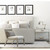 Bernhardt Sawyer King Panel Bed with Light Grey Upholstery