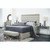 Bernhardt Linea Upholstered Queen Panel Bed with Wooden Footboard and Side Rails