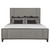 Bernhardt Linea Queen Panel Bed with Upholstered Headboard and Footboard in Cerused Charcoal Finish