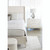 Bernhardt Axiom King Upholstered Panel Bed with Wooden Footboard and Side Rails