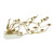 John Richard Orchids in Bloom Candleholder - Large Brass