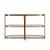 Worlds Away Addison Console Table - Antique Brass