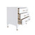 Worlds Away Amber Side Table - Textured White Linen