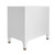 Worlds Away Amber Side Table - Textured White Linen