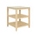 Worlds Away Amie Side Table - Natural Grasscloth