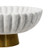 Worlds Away Augie White Marble Bowl