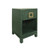 Worlds Away Blair Side Table - Green Dyed Grasscloth