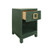 Worlds Away Blair Side Table - Green Dyed Grasscloth