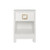 Worlds Away Blair Side Table - White Textured Linen