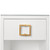 Worlds Away Blair Side Table - White Textured Linen