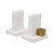 Worlds Away Blocks White Marble Bookends