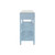 Worlds Away Briar Console Table - Textured Light Blue Linen