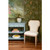Worlds Away Briar Console Table - Textured Light Blue Linen
