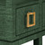 Worlds Away Campbell Console Table - Dyed Green Grasscloth