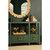 Worlds Away Campbell Console Table - Dyed Green Grasscloth