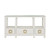 Worlds Away Campbell Console Table - White Textured Linen