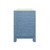 Worlds Away Cole Side Table - Blue Dyed Grasscloth