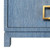 Worlds Away Cole Side Table - Blue Dyed Grasscloth
