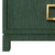 Worlds Away Cole Side Table - Green Dyed Grasscloth