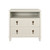 Worlds Away Corine Side Table - Matte Antique White Lacquer